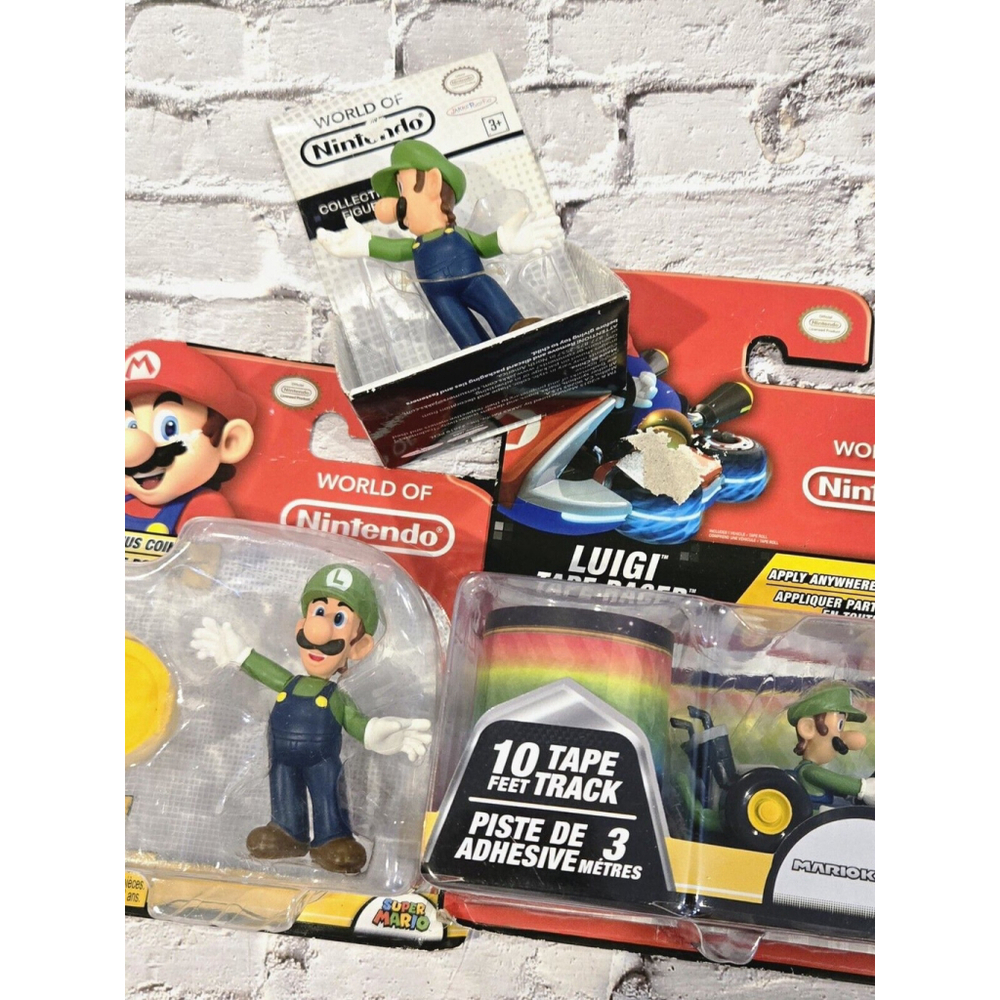 Lot Of Luigi Nintendo Toys, Action Figures, NIOP, All 3 Included